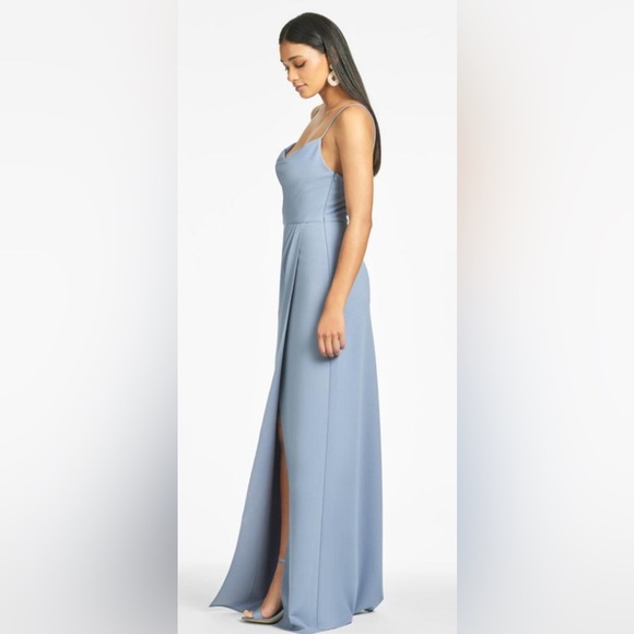NWT Sachin & Babi Paulina 4-Way Stretch Crepe Gown –Slate Blue Slate Blue Size 6 - Picture 2 of 13
